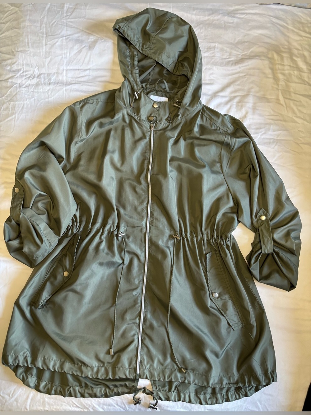 Plus size Lightweight Hooded Anorak Jacket